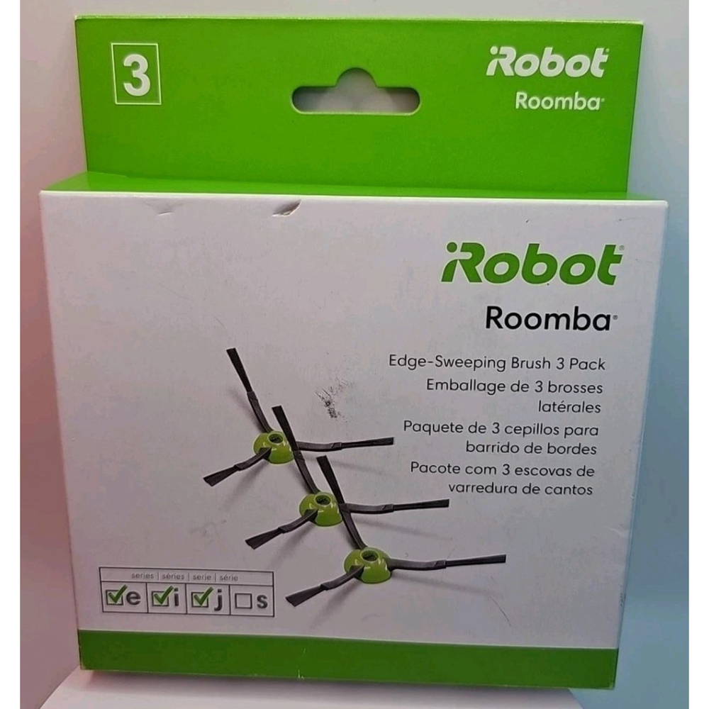 Genuine iRobot Roomba e/i/j Series Edge-Sweeping Brush 3 Pack Replacement